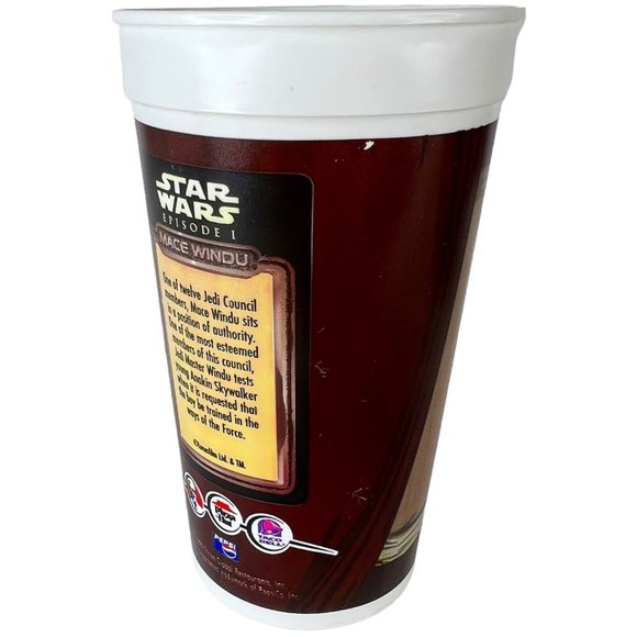 Star Wars Episode 1 Mace Windu Cup And Topper 1999 KFC Taco Bell Pizza Hut Jedi - Picture 8 of 13